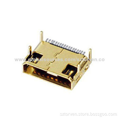 Mini USB Female 14P Connector, SMT Dip Type, 100 V AC Dielectric Withstanding Voltage